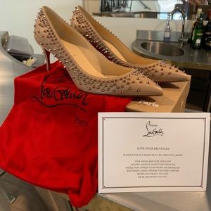 Christian Louboutin Rose Gold Pointed toe pump